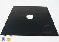 Black 10.6x10.6" 0.08mm Food Grade PTFE Coated Fiberglass Fabric