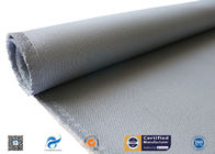 0.7mm Grey Silicone Coated Fabric / High Temperature Resistant High Silica Cloth