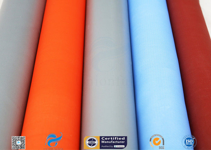 0.25mm 0.45mm 0.5mm Silicone Coated Glass Fabric / Cloth For Thermal Insulation