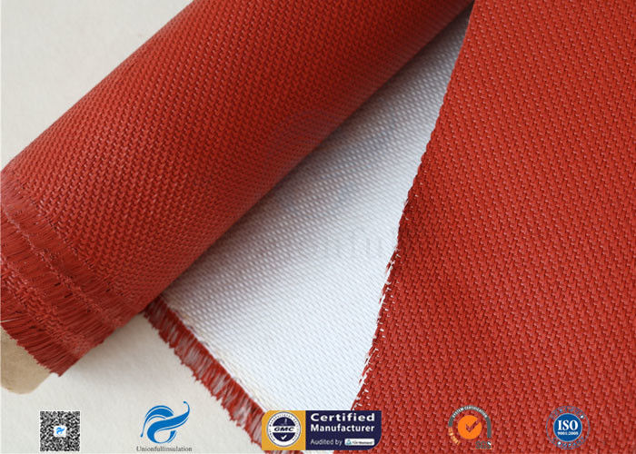 Electrical Insulation Red Silicone Coated Fiberglass Fabric Cloth 530 gsm