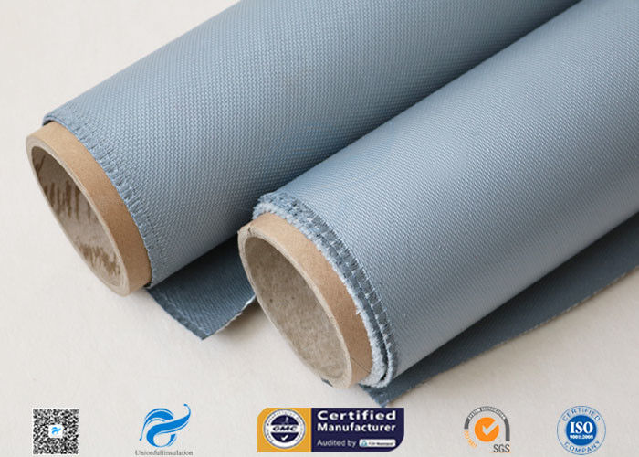 Gray Color Silicone Coated Fiberglass Fabric 1150g High Intensity Satin Weave