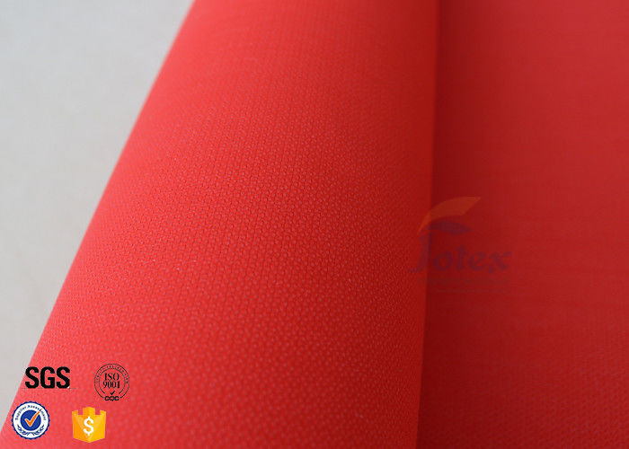 Acrylic Coated Fiberglass Fire Blanket Fabric Red 490GSM Welding Sparks Shield