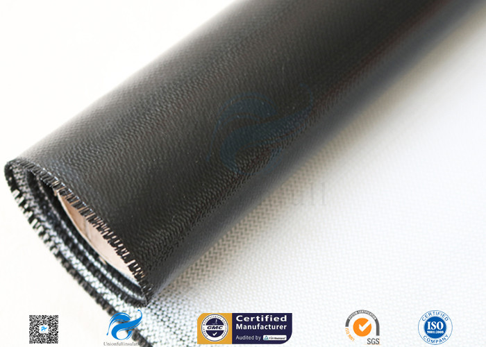 Bright Black Silicone Coated Fiberglass Cloth 0.5mm Electrical Insulation Cover